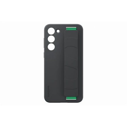 SAMSUNG Galaxy S23+ szilikontok szíjjal - fekete