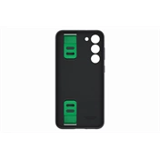SAMSUNG Galaxy S23+ szilikontok szíjjal - fekete