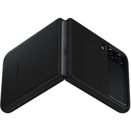 SAMSUNG Galaxy Z Flip3 bőrtok - fekete