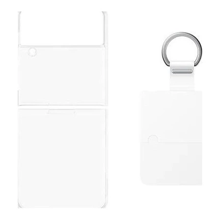 SAMSUNG Galaxy Z Flip4 átlátszó tok gyűrűvel