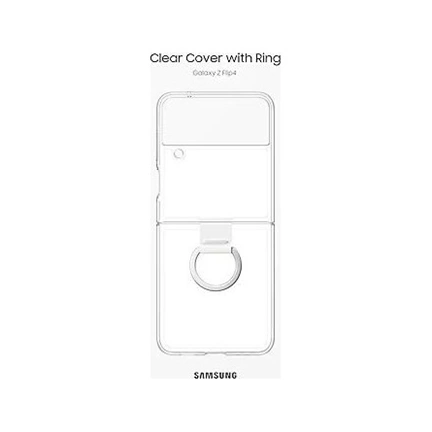 SAMSUNG Galaxy Z Flip4 átlátszó tok gyűrűvel