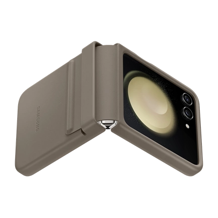 SAMSUNG Galaxy Z Flip5 hajlítható ökobőr tok - szü