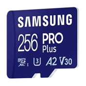 SAMSUNG PRO Plus microSDXC 180/130MB/s UHS-I U3 A2 V30 256GB + kártyaolvasó