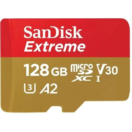 SANDISK Extreme microSDXC 190/90MB/s A2 C10 V30 UHS-I U3 128GB + adapter (121586)