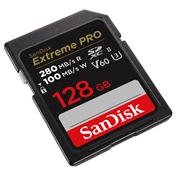 SANDISK SDXC EXTREME PRO KÁRTYA 128GB, 280/100 MB/s, UHS-II, V60,C10 (215492)