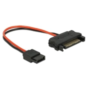 SATA-Kabel Delock Slim 6pin -> SATA 15pin 0.10m (84873)