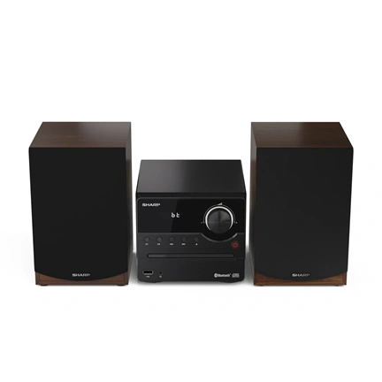 SHARP XL-B512BR Bluetooth mikrohifi rendszer barna fa hangszórókkal