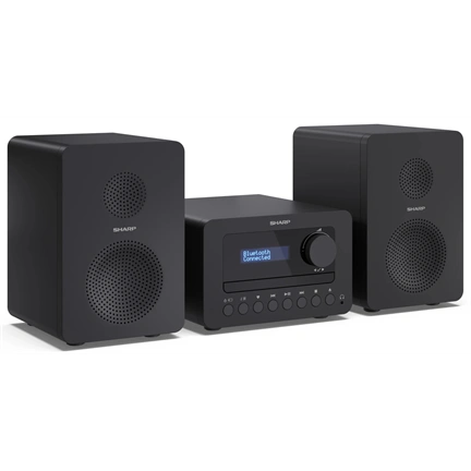 SHARP XL-B514(BK) Tokyo FM bluetooth mikrohifi rendszer fekete fa hangszórókkal