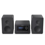 SHARP XL-B514(BK) Tokyo FM bluetooth mikrohifi rendszer fekete fa hangszórókkal