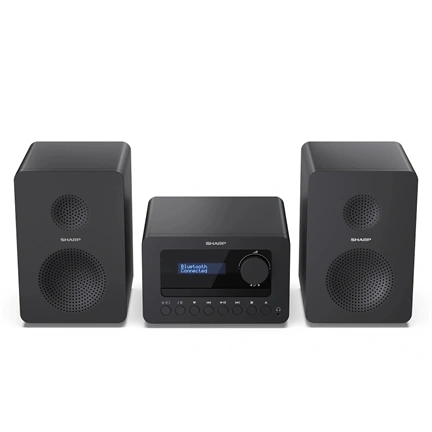 SHARP XL-B514(BK) Tokyo FM bluetooth mikrohifi rendszer fekete fa hangszórókkal