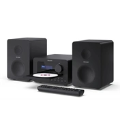 SHARP XL-B514(BK) Tokyo FM bluetooth mikrohifi rendszer fekete fa hangszórókkal