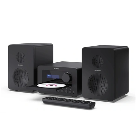 SHARP XL-B514(BK) Tokyo FM bluetooth mikrohifi rendszer fekete fa hangszórókkal