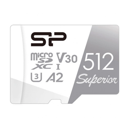 SILICON POWER memory card Superior Micro SDXC 512GB UHS-I U3 A2 V30
