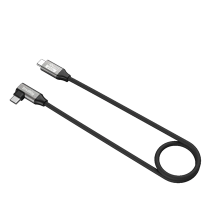 SMALLRIG 5076 USB-C DATA CABLE (STRAIGHT TO ANGLED, 60CM (40GBPS + 240W + 8K)