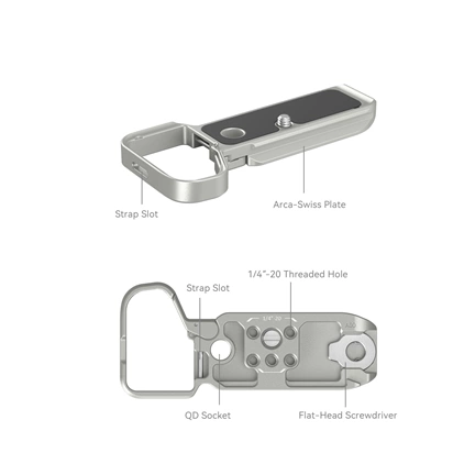 SMALLRIG Bottom Mount Plate for Sony Alpha 7C II / Alpha 7CR(Silver) 4439