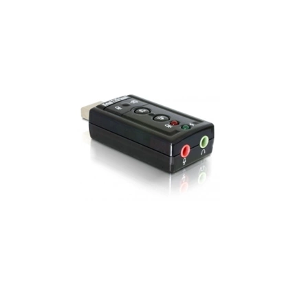SOUND CARD DELOCK USB Hangkártya 7.1 Fekete (61645)