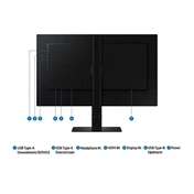 Samsung 27" ViewFinity S6 S60D monitor - QHD, 100Hz, állítható magasságú, forgatható, elfordítható, dönthető állvány
