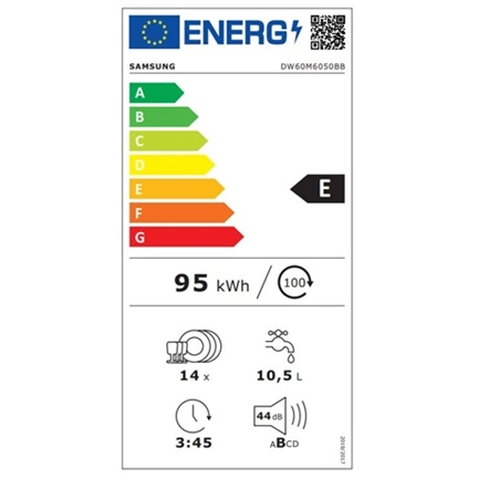 Samsung DW60M6050BB/EO Beép. mosogatógép