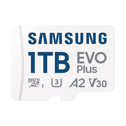 Samsung EVO Plus memóriakártya microSDXC, UHS-I, U3, V30, A2, 160MB/s, 1TB
