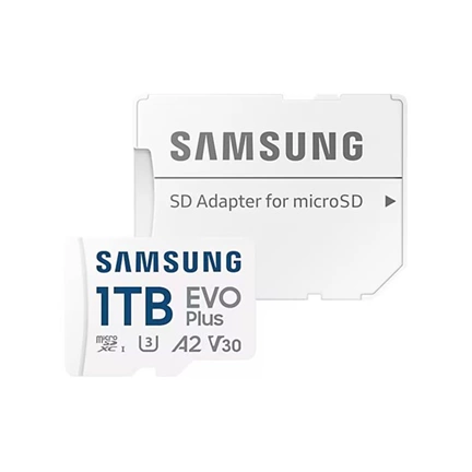 Samsung EVO Plus memóriakártya microSDXC, UHS-I, U3, V30, A2, 160MB/s, 1TB