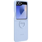 Samsung Galaxy Z Flip6 szilikontok gyűrűvel - kék