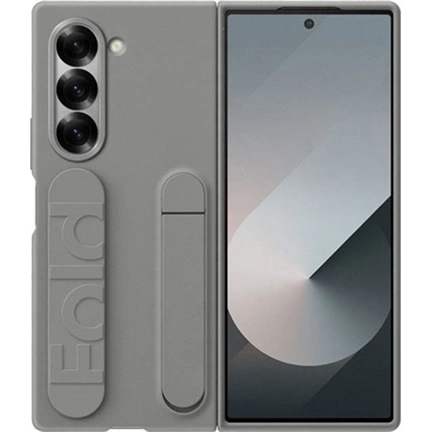Samsung Galaxy Z Fold6 szilikontok szíjjal - szürke