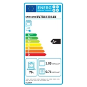 Samsung NV7B41301AK/U3 Bespoke AI sütő teleszkópos sütősínnel 76 L, tiszta fekete