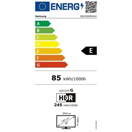 Samsung QE65QN80HAUXXH Neo QLED 4K UHD Smart TV, 165 cm