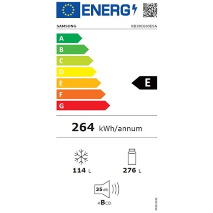Samsung RB38C600ESA/EF alulfagyasztós hűtőszekrény körkörös hűtés technológiával 390 L, fémes grafit
