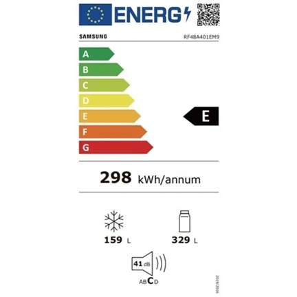 Samsung RF48A401EM9/EO francia ajtós hűtőszekrény vízvezeték-csatlakozás nélküli vízadagolóval 488 L, szürke
