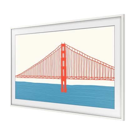 Samsung 75" The Frame (LS03A/LS03B/LS03D) keret – modern fehér