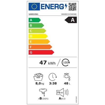 Samsung WW80CGC04DABLE mosógép EcoBubble™ technológiával 8 kg