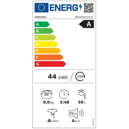 Samsung WW90DG6U25LEU4 mosógép AI energia üzemmóddal 9 kg