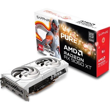 Sapphire Pure AMD Radeon RX 9060 XT 16GB GDDR6 videokártya