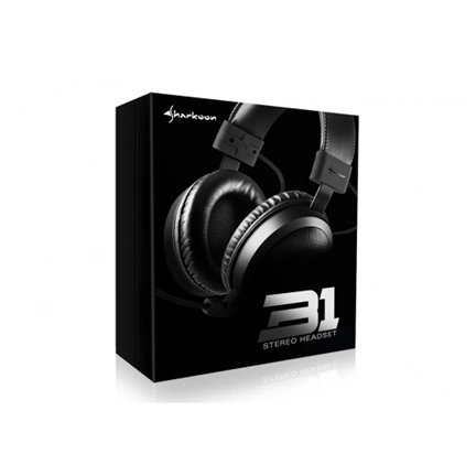 Sharkoon B1 2.0 stereo headset fekete