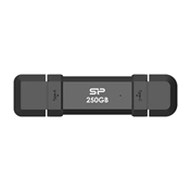 Silicon Power Pendrive SSD DS72 250GBExternal SSD in stick format, Dual interface (A+C), 1050/850MB/s, Aluminium + Plast