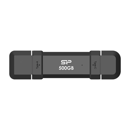 Silicon Power Pendrive SSD DS72 500GB External SSD in stick format, Dual interface (A+C), 1050/850MB/s, Aluminium + Plas