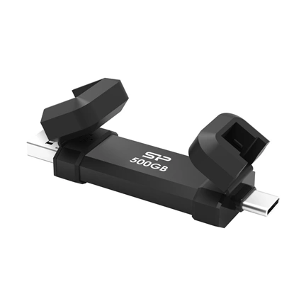 Silicon Power Pendrive SSD DS72 500GB External SSD in stick format, Dual interface (A+C), 1050/850MB/s, Aluminium + Plas