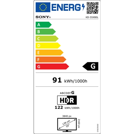 Sony KD-55X80L televízió - 55", 4K UHD, HDR, Google TV