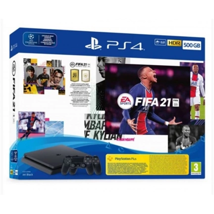 Sony Playstation 4 Slim 500GB black incl. FIFA 21