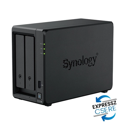 Synology DiskStation DS725+ NAS - 2 lemezes, 2db M.2, 1GbE+2,5GbE port, 4GB RAM