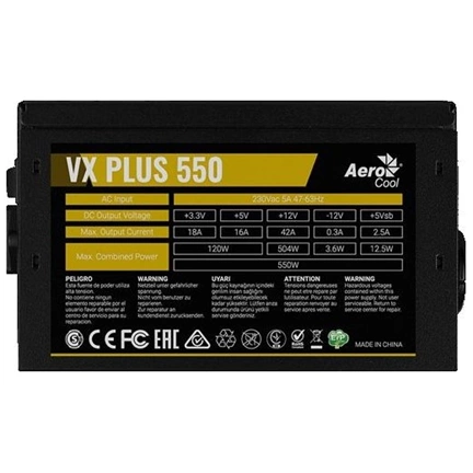 TÁP AEROCOOL VX-550 PLUS 550W 12cm hűtővel