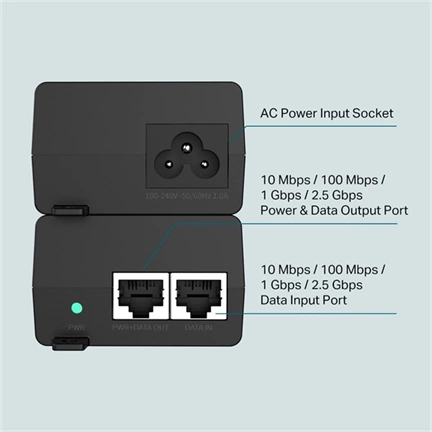 TP-LINK TL-POE260S 2.5G PoE+ Injector
