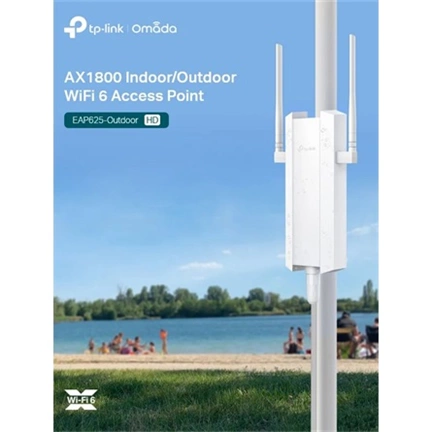 TP-Link EAP625-Outdoor HD access point - Wi-Fi 6 AX1800, beltéri/kültéri