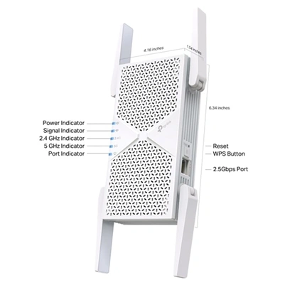TP-Link RE405BE - BE6500 Dual-Band Wi-Fi 7 Range Extender