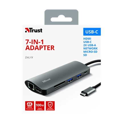 TRUST Dalyx 7-in-1 USB-C Multiport Adapter