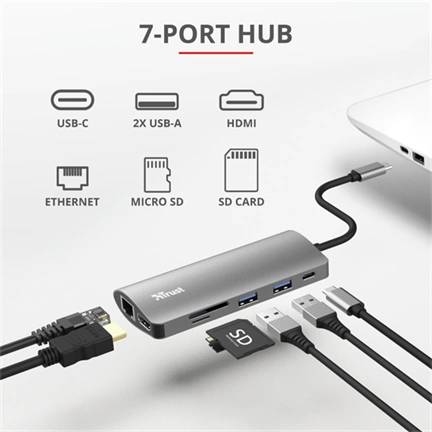 TRUST Dalyx 7-in-1 USB-C Multiport Adapter