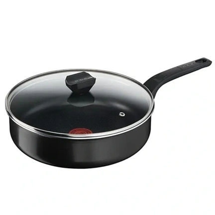 Tefal B5673253 Simply Clean red mély serpenyő 24 cm + borító