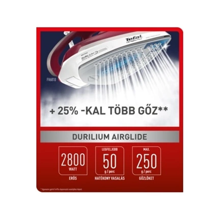 Tefal FV6810E0 Ultragliss Plus gőzölős vasaló fehér-lila 2800 W