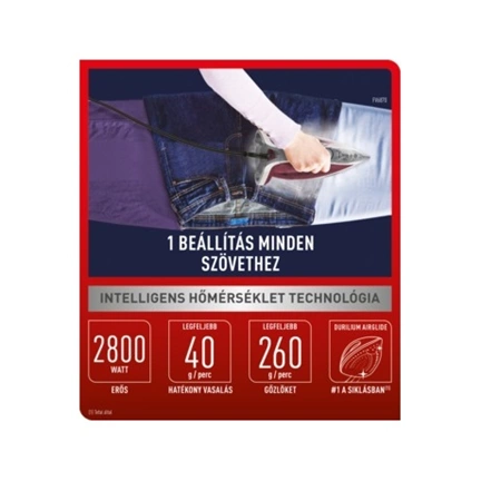 Tefal FV6870E0 Smart Protect Plus gőzölős vasaló szürke-bordó 2800 W
